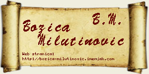 Božica Milutinović vizit kartica
